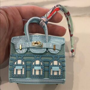 Blue Miniature handbag charm